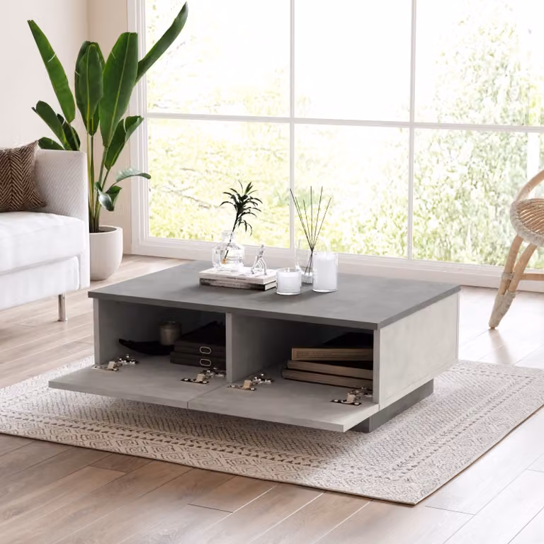 Skye Decor, LV17-GT, tavolini, argento, truciolato melaminico, 90 x 31,6 x 60 cm