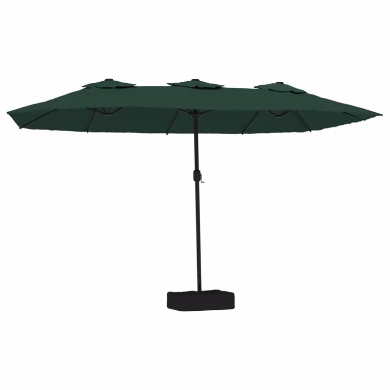 Ombrellone a Doppia Testa Verde 449x265 cm