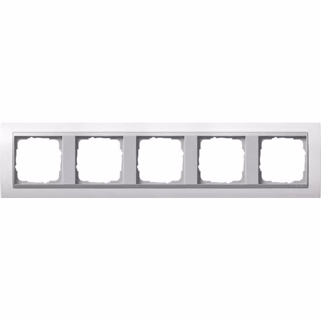 Gira 021571 Cornice di copertura a 5 posti per colore alluminio Gira Event bianco puro opaco