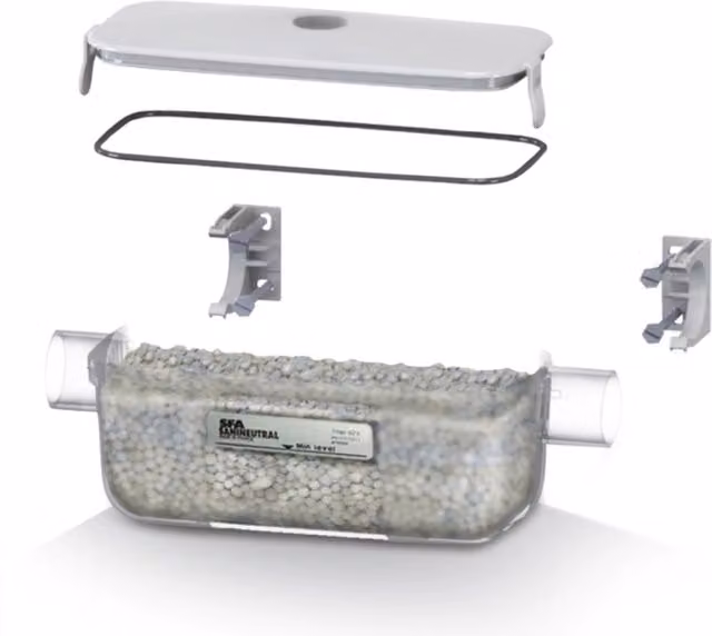 Neutralizzatore Sanitrit SFA SANINEUTRAL per acque acide di condensa caldaie bianco