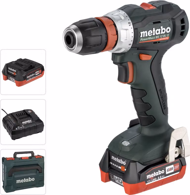 Metabo PowerMaxx BS 12 BL Q Akku-Bohrschrauber 12V mit LED-Arbeitslicht 601045800