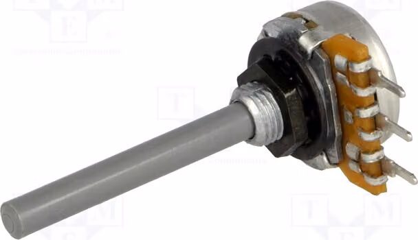 1 x Potenziometro: 1 giro, 220kΩ, tolleranza 20%, 0,25W, albero da 4mm. Potenziometro a un giro, tipo C