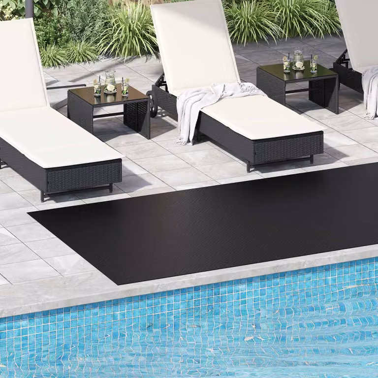 Tappeto in gomma vidaXL nero per giardino e terrazza L: 4 m, P: 1,5 m