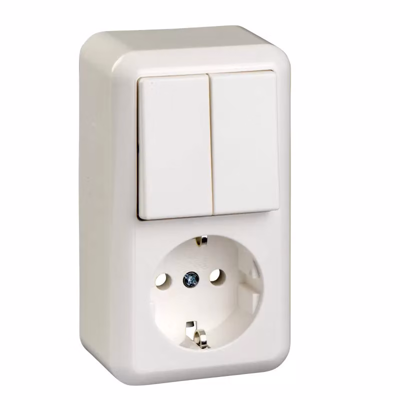 Interruttore combinato AP Series rw - Interruttore/presa a muro combinata 388504