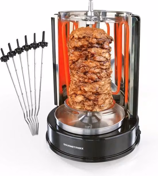 Grill elettrico verticale per kebab, gyros e shashlik da cucinare in casa