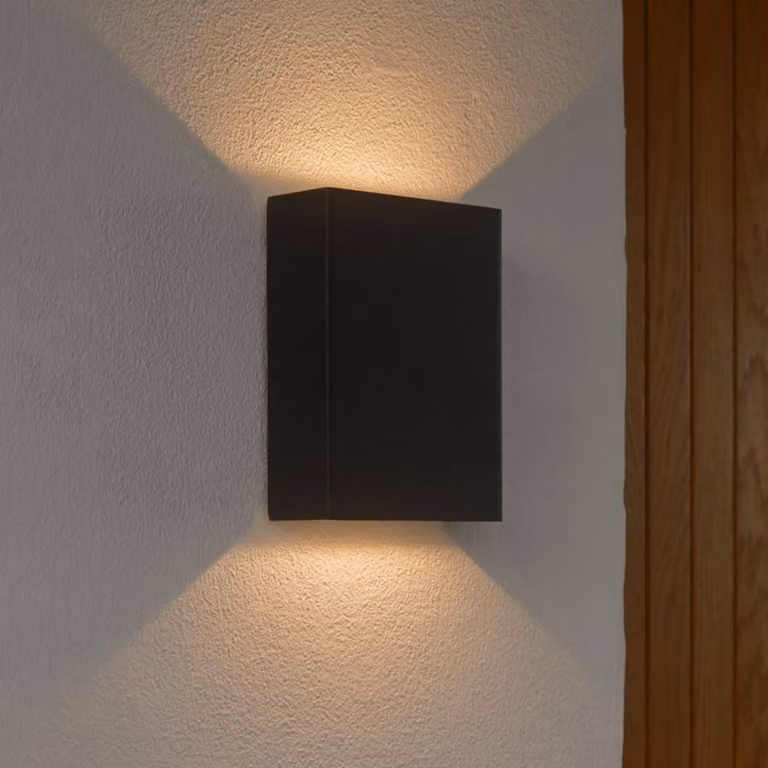 Nordlux Applique da esterni a LED Fold 10, Nero, Alluminio, Moderno, Applique LED da esterni