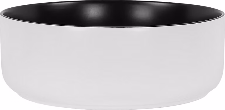 Rundbecken Aufsatz waschbecken Schwarz Weiß Becken Waschtisch Tasse Runde 36cm