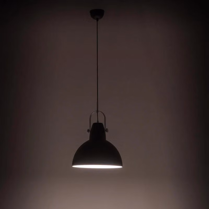 Lampada a sospensione Kande Stones in metallo e acciaio inox, colore nero e grigio, L 38 cm x P 38 cm x H 165 cm – 2