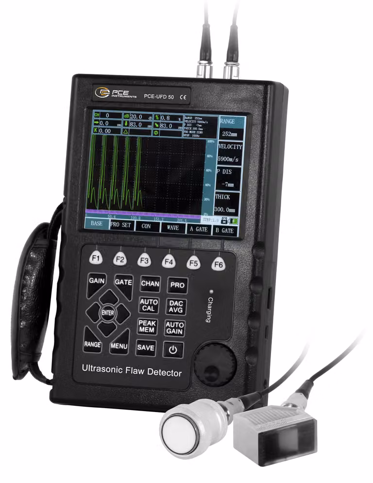 PCE Instruments: Apparecchio a ultrasuoni per la rilevazione di crepe, modello PCE-UFD 50