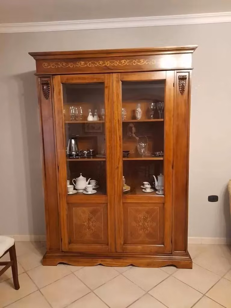 Set tavolo e sedie estensibile in legno di pino marrone stile classico Mobili 2G L/P/H: 210 x 160 x 80 cm – 4