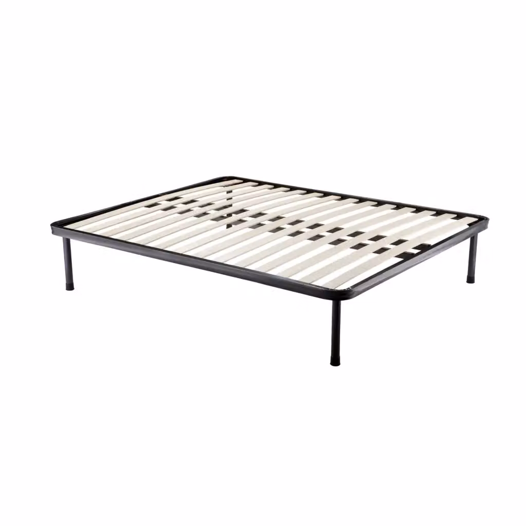 Rete letto matrimoniale Pesci Talamo Italia, rete ortopedica a doghe in legno con telaio rigido, Antracite, L: 160 cm, P: 190 cm, H: 30 cm – 2