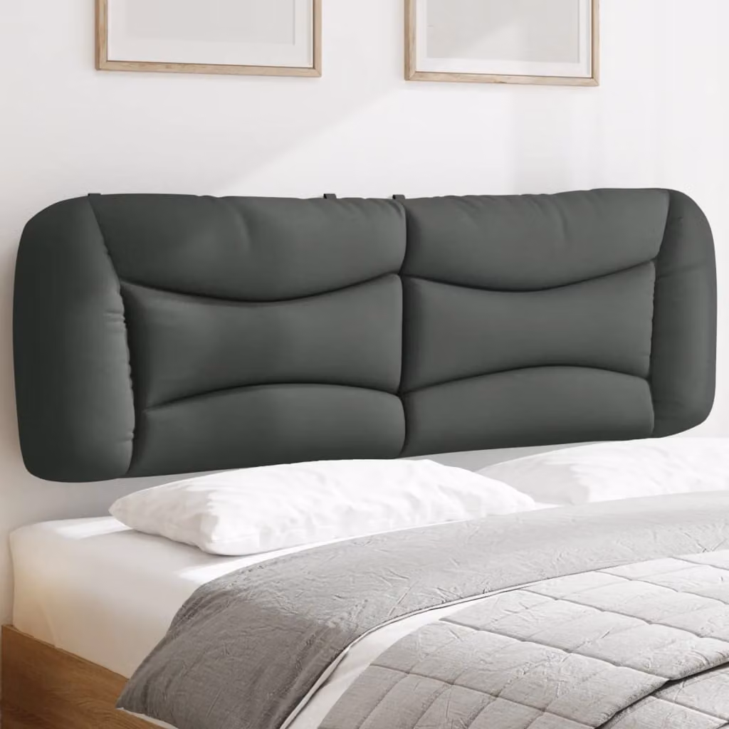 Cuscino Testiera vidaXL Hvar Grigio Antracite in Tessuto, Larghezza: 160 cm