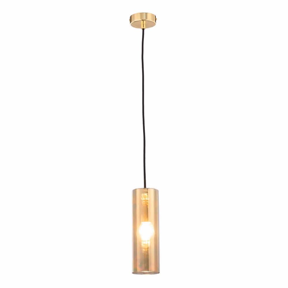 Sospensione Contemporanea Gioia Metallo Oro 1 Luce Diffusore Vetro Oro