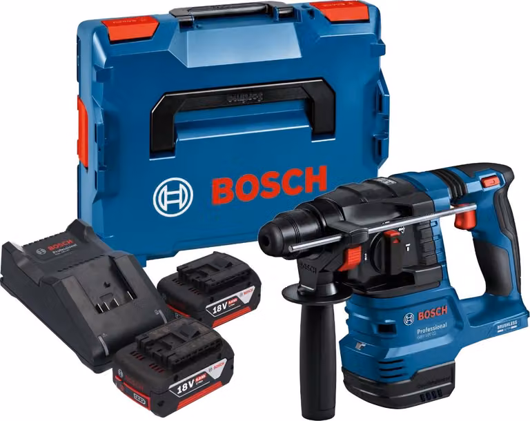 Bosch GBH 18V-22 Professional trapano a percussione a batteria 18 V 1,9 J SDS Plus Brushless + 2x batteria 5,0 Ah + caricabatteria + L-Boxx