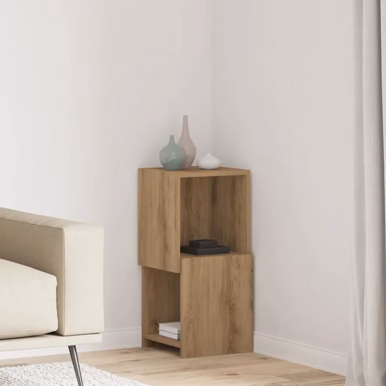 Mobile angolare vidaXL in legno ingegnerizzato marrone L/P/H: 30,5 x 30 x 65 cm