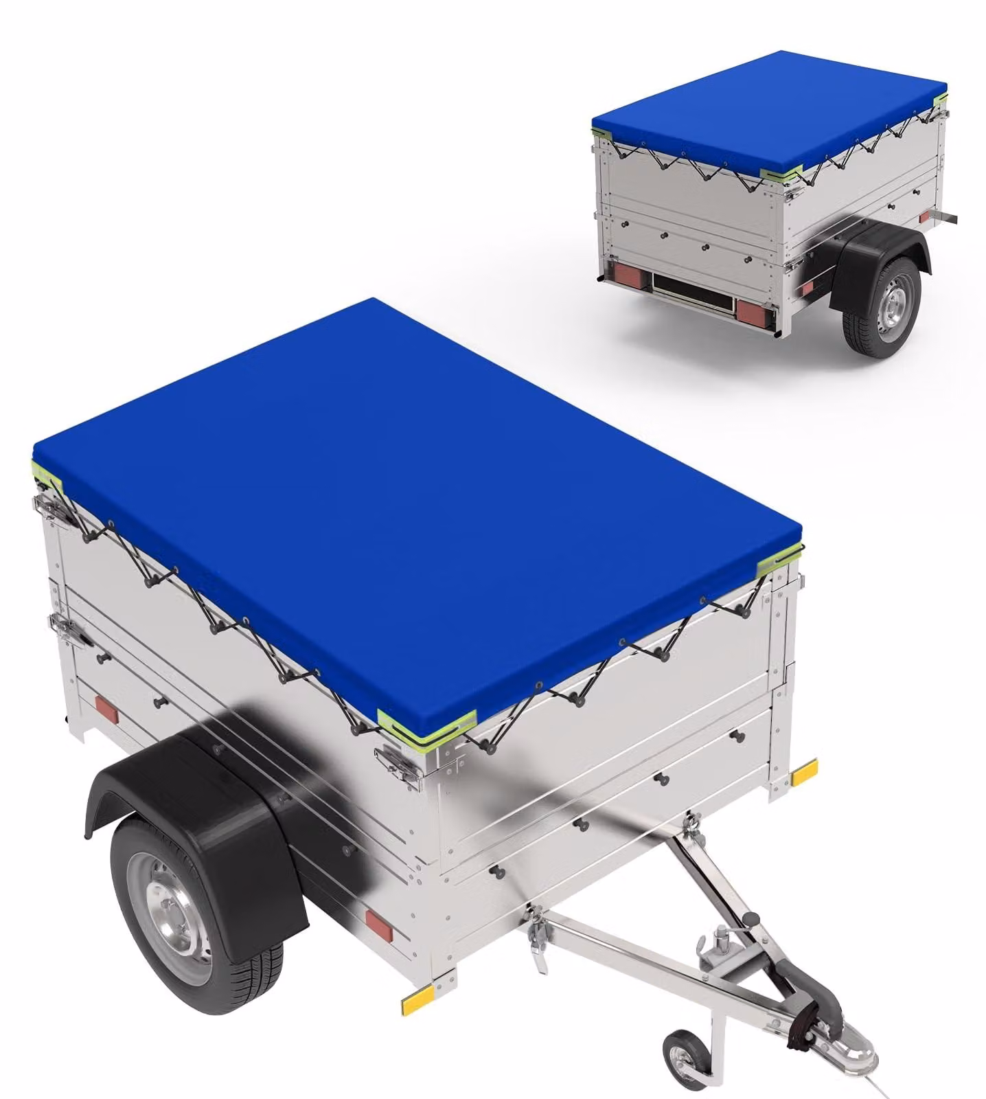 Telo per rimorchi - Impermeabile e resistente agli strappi - Blu - 258 x 136 x 10 cm