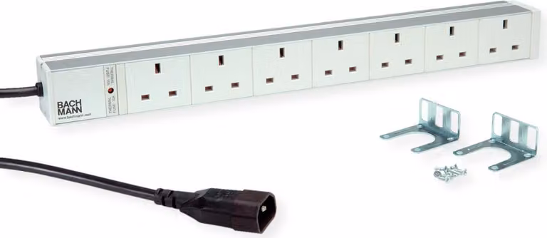 BACHMANN ALU 19z 1U 7xUK, potenza 2m C14, Regno Unito