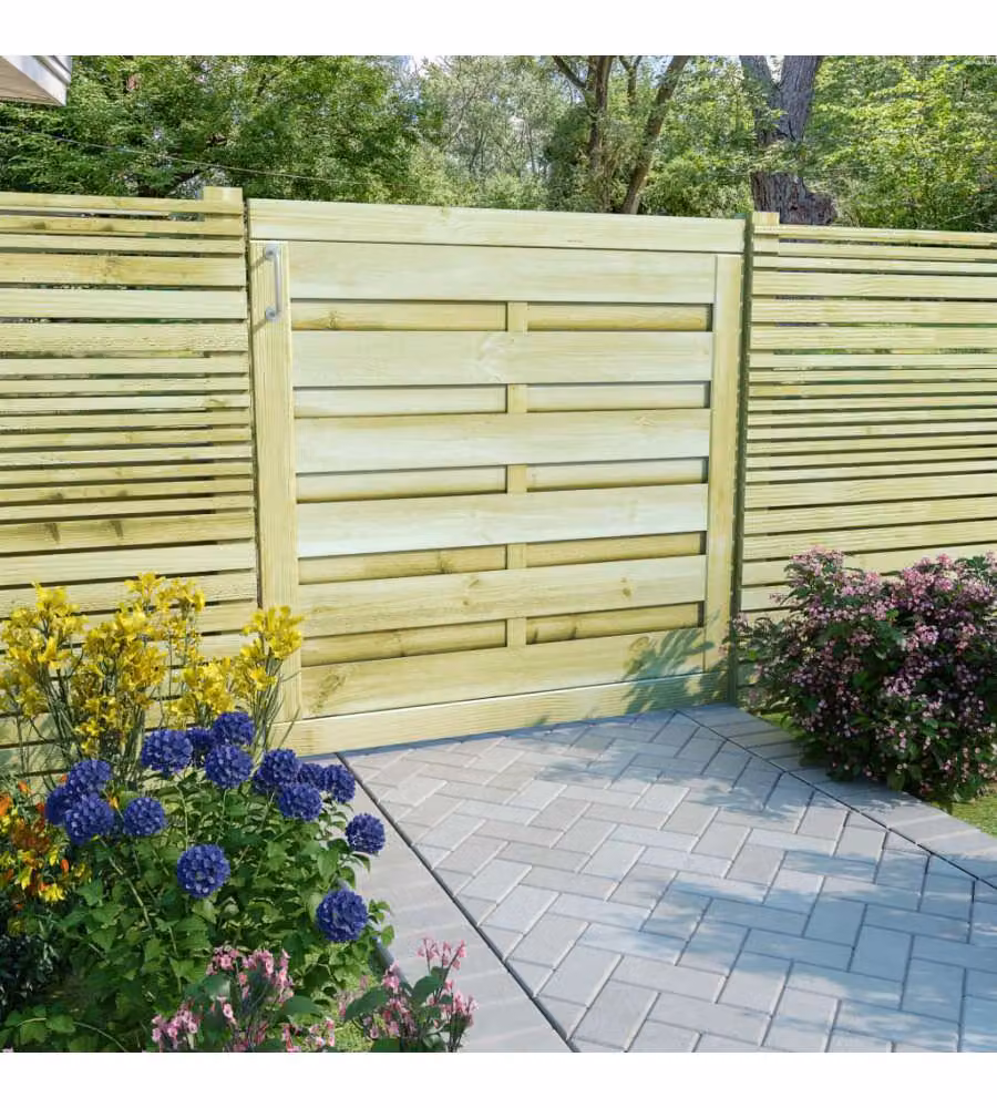Cancello da Giardino in Legno Impregnato 100x100 cm Verde 45315