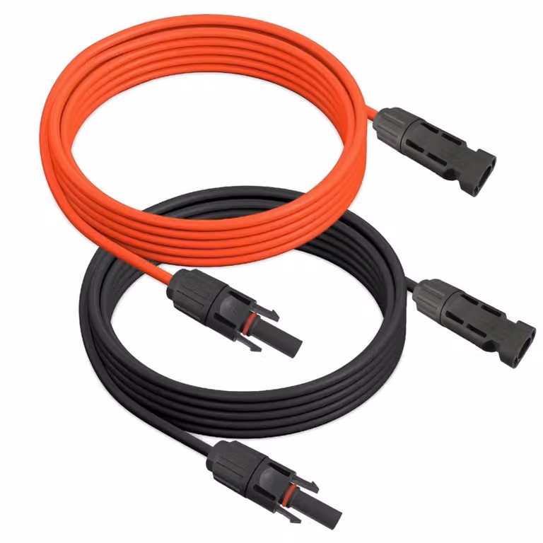 10m cavo di prolunga solare rosso + nero 6 mm² con spine solari Spina cavo solare