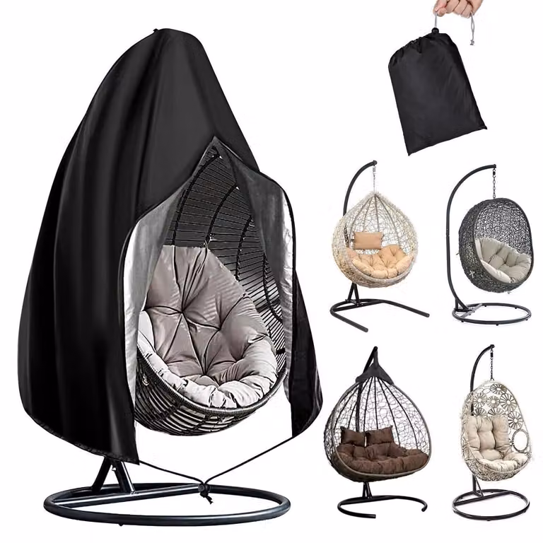 Copertura impermeabile per sedia a dondolo, dimensioni 170x115 cm, realizzata in tessuto Oxford 210D, ideale per la protezione