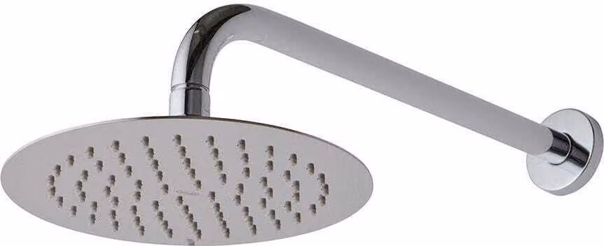 Kit soffione doccia rotondo 20cm con braccio cromato tondo