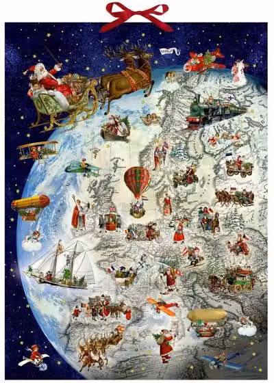 Il programma di lavoro di Babbo Natale, calendario dell'Avvento