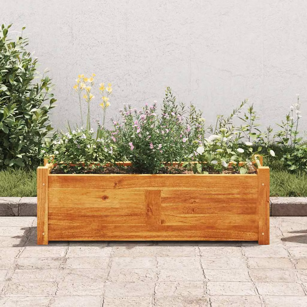 Letto rialzato da giardino vidaXL in legno di acacia marrone L: 76 cm, P: 27,6 cm, H: 25 cm