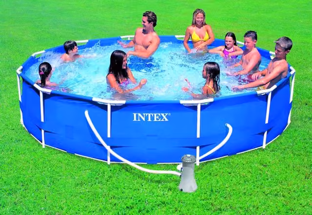 Piscina Tonda Frame Telaio Portante con Pompa Filtro Ø Cm 366 x 76 H Intex