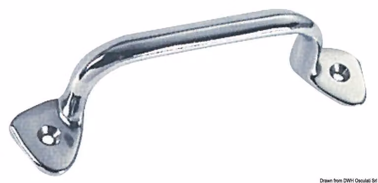 Maniglia posteriore ottone, cromata 165x35x45 mm , 1 pezzo