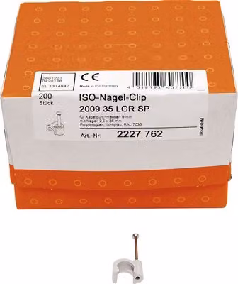 200 pezzi Clip per unghie Iso 9,0 mm - Clip a cuneo 9 mm 2009 35 LGR SP