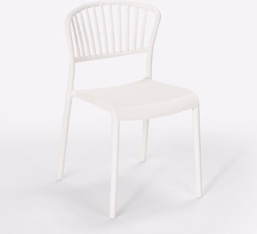 Sedia in polipropilene di design moderno per cucina bar ristorante e outdoor Vivienne - Bianco