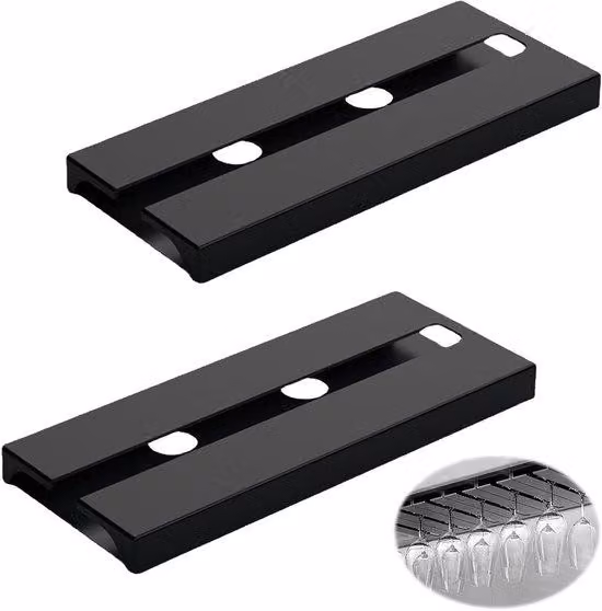 Supporti per bicchieri da appendere - 2 pezzi - senza forature - Organizer per bicchieri - autoadesivi - nero