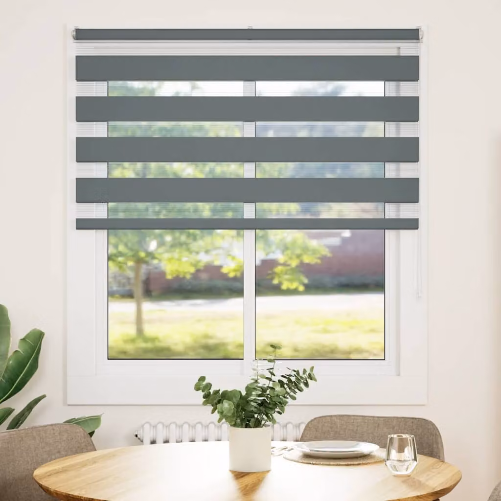 vidaXL Tenda a Rullo Zebra Larghezza Tessuto 120,9 cm Poliestere