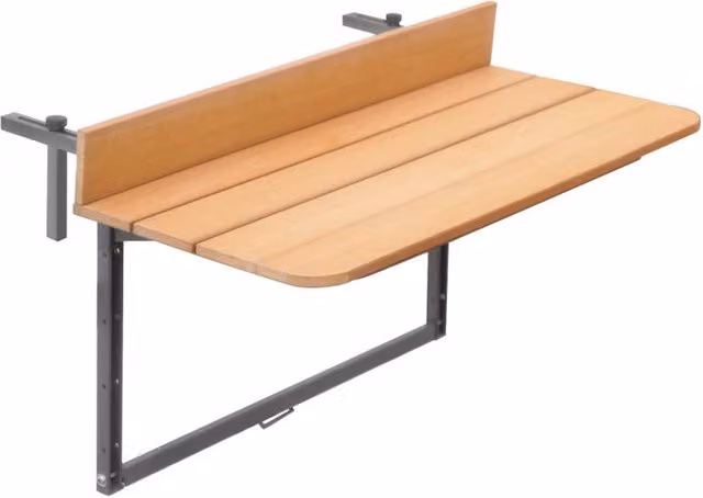 Tavolo da balcone rettangolare MOIA in alluminio antracite o marrone, L: 80 cm, P: 37 cm
