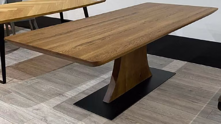 Casa Padrino Tavolo da pranzo marrone/nero 240 x 100 x h. 77 cm - Tavolo da cucina rettangolare rustico in legno massiccio - Mobili rustici - Mobili da sala da pranzo - Mobili - Arredamento