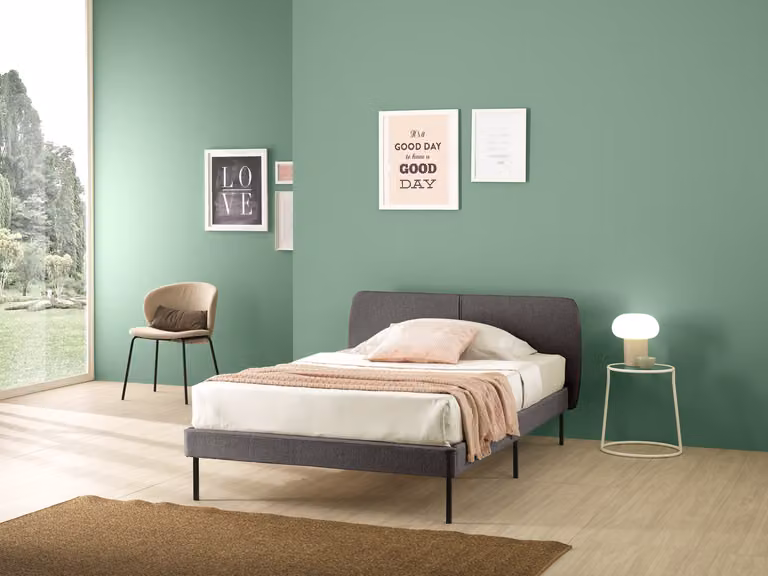 Letto TOKIO 120x200 cm Tortora