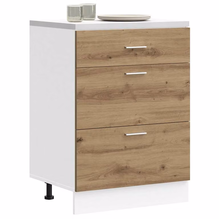 vidaXL Base da Cucina “Lyon” Rovere Artigianale Legno Multistrato