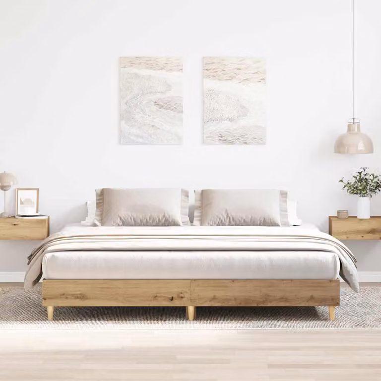 vidaXL Giroletto in legno di pino marrone con doghe fisse, L/P: 160 x 200 cm