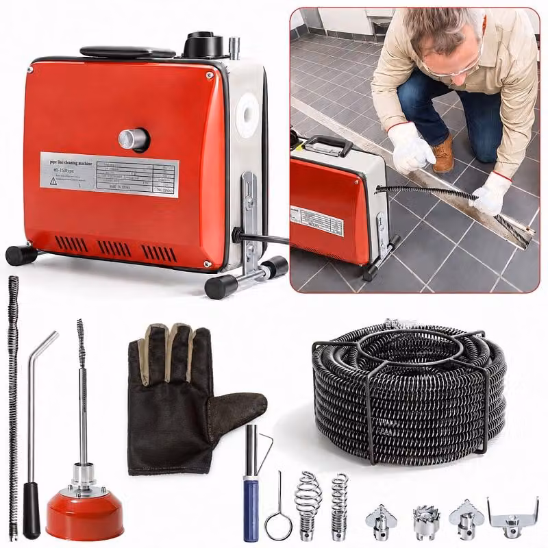 Ikodm - Macchina elettrica per la pulizia dei tubi - Pulitore per tubi e scarichi - 500 W