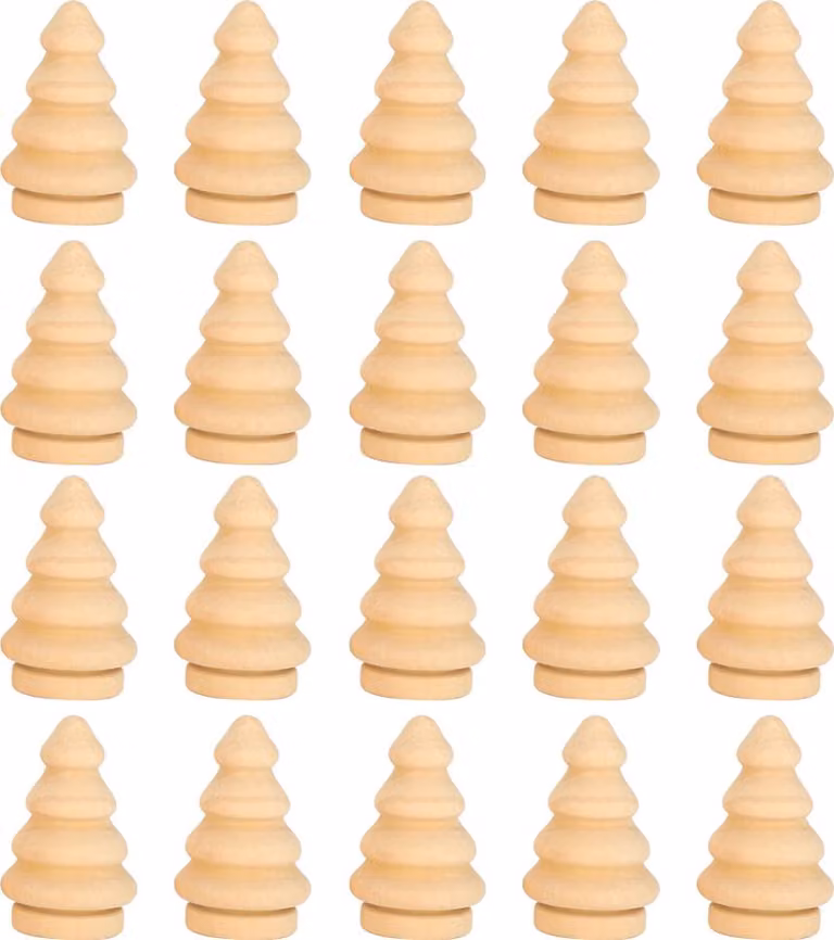20pcs albero di Natale abiti bambole ornamenti in legno bambini graffiti fai da te decorazione MALED