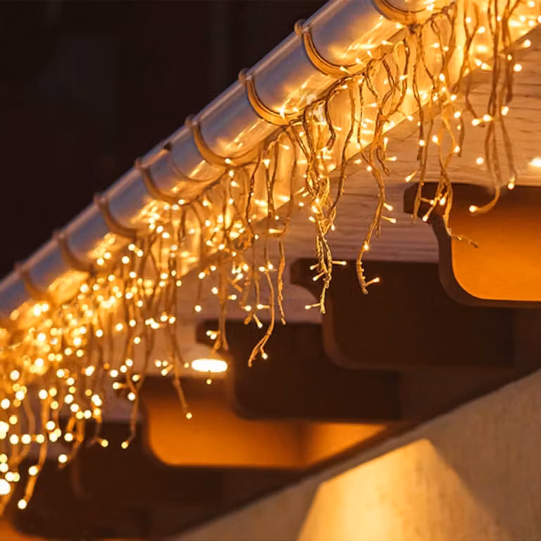 Salcar 10m 400 LED luci fatate pioggia di ghiaccio LED luci fatate di Natale tenda luci fatate 8 modalità di funzionamento con funzione di memoria e telecomando
