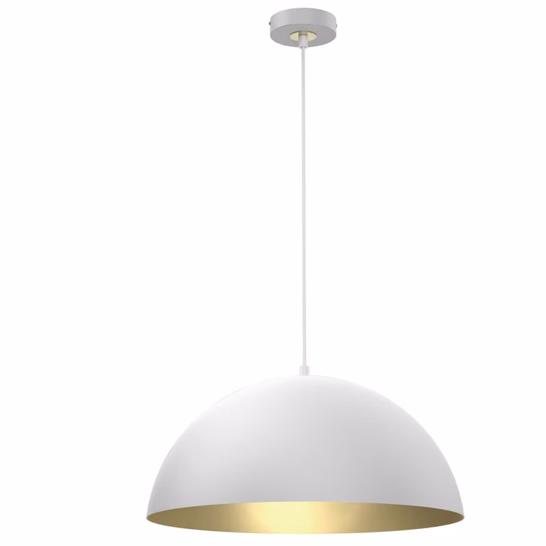 Lampadario BETA bianco e oro 1xE27x40W in metallo, dimensioni: 150x45x45 cm, IP20, Milagro