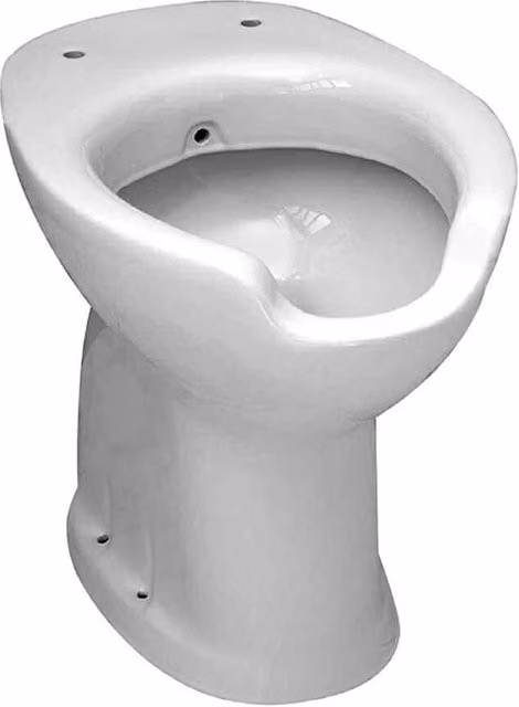 Vaso bidet per anziani e disabili con scarico a pavimento e predisposizione di flussometro
