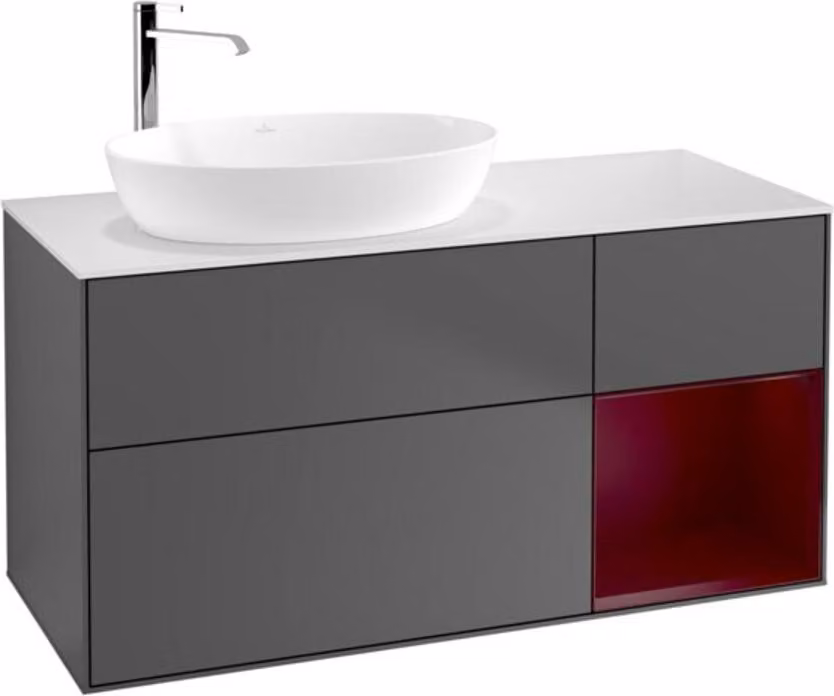 V&B mobile lavabo Finion 120cm, Pl w m, Reg Peo m Lac, Anthrac. m
