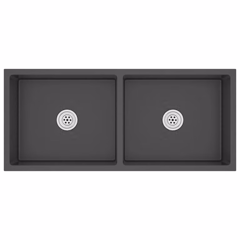 The Living Store Lavello da incasso a mano in acciaio inox nero