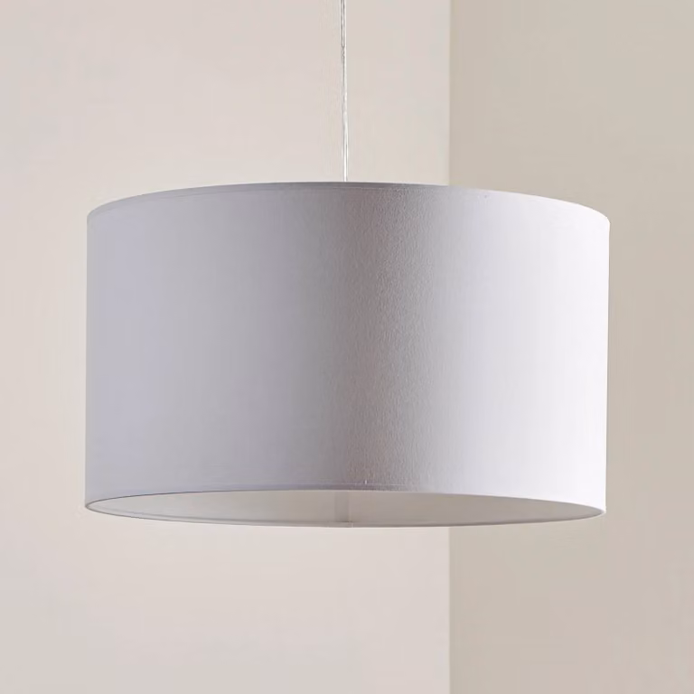 Lampada a sospensione Roller Duolla, dimmerabile, Bianco / Opale, Soggiorno / Sala da pranzo, Tessuto / Stoffa / Seta, Moderno, Lampada a sospensione