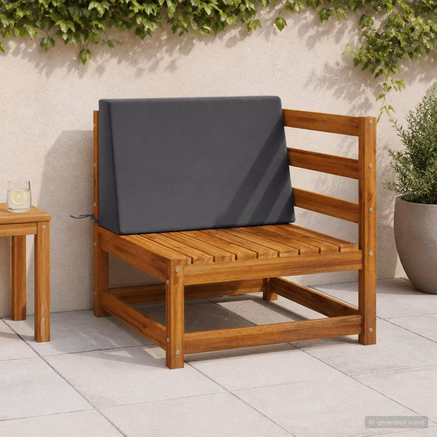 vidaXL Cuscino schienale SOEST in poliestere con imbottitura in schiuma, Antracite, L 60 x H 60 x P 20 cm