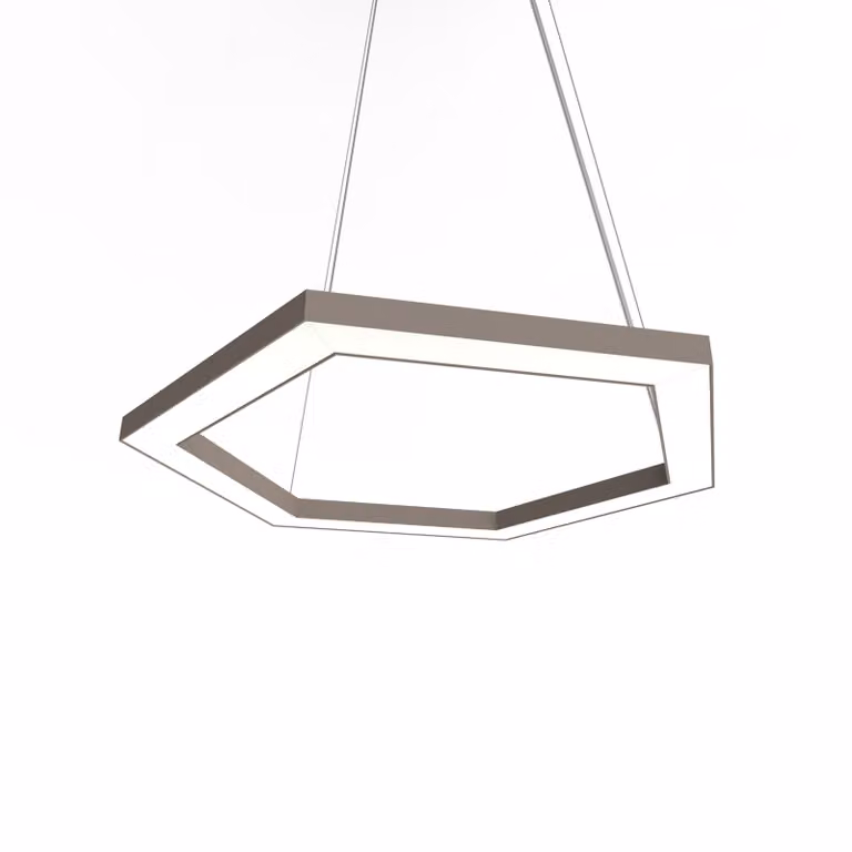 Lampada A Sospensione Esagono D40 Monocolore Lucida