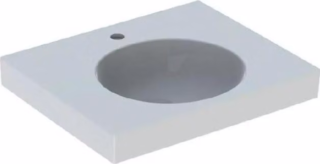 Lavabo Geberit II PRECIOSA 600 x 500 mm, con ripiano, con foro per rubinetto, senza sfioratore bianco