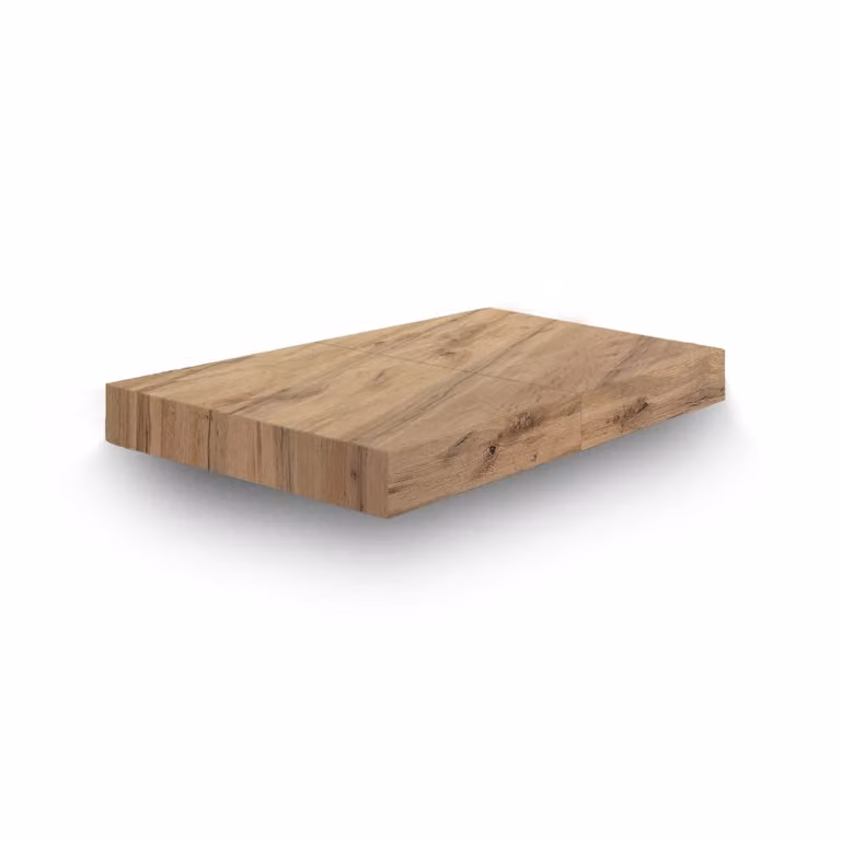 Tavolino CAMOGLI in legno, finitura rovere rustico e metallo verniciato nero trasformabile in tavolo da pranzo 120×80 cm – 220×80 cm altezza da 30 a 77 cm